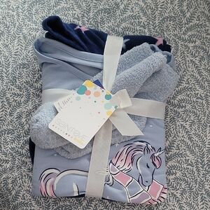 NWT Blue and Pink Unicorn Pajama Set, Size 7/8